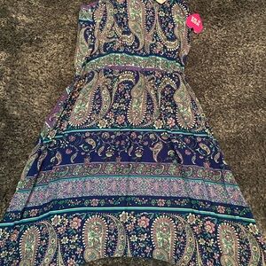 The Children's Place Navy Paisley Print Dress, 10/12 L